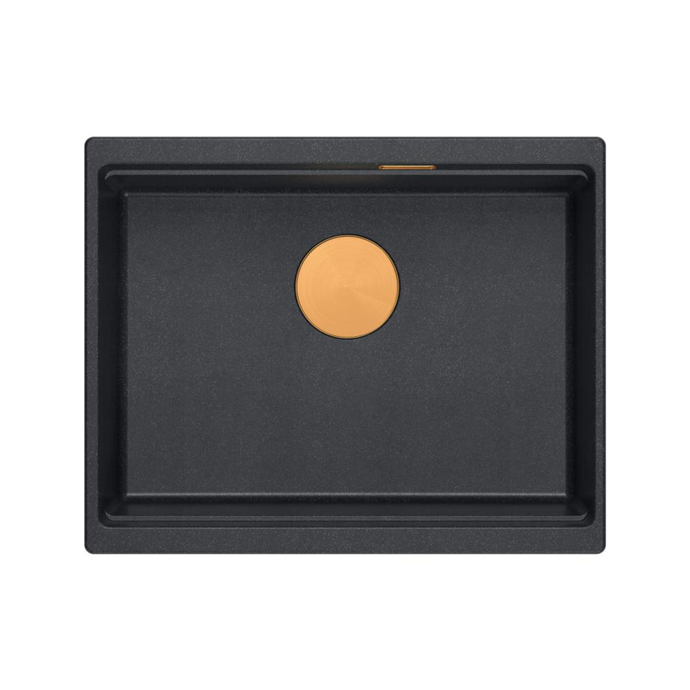 évier en granit Logan 100 Black Metallic