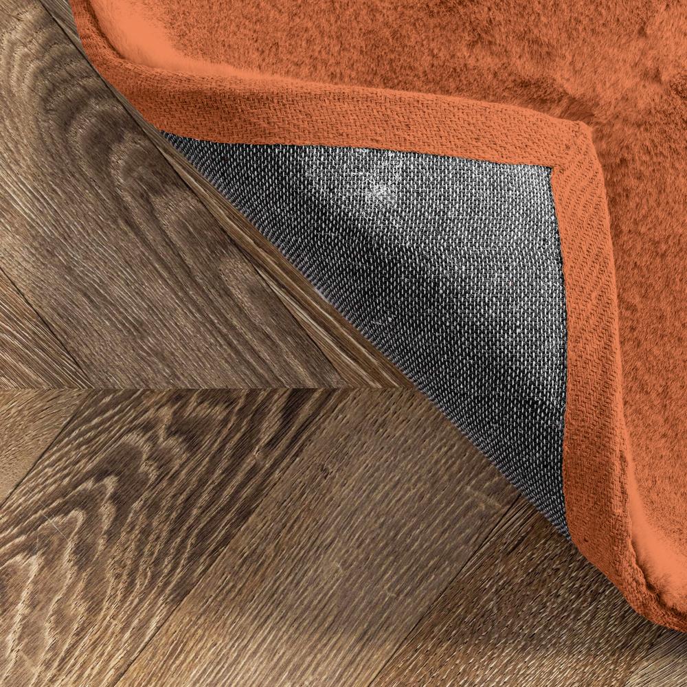 Jedwabisty Wysoki Dywan Rabbit Ceglasty