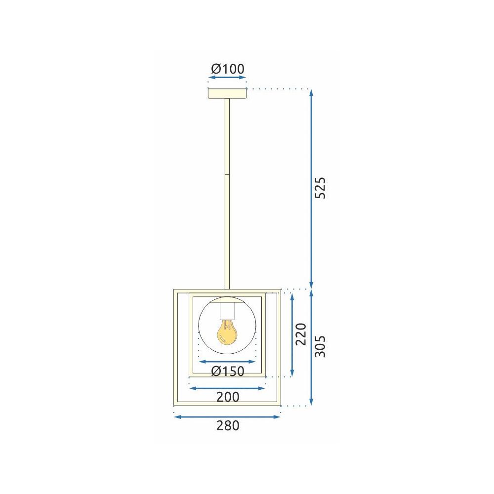 Lampe APP1215-1CP Gold