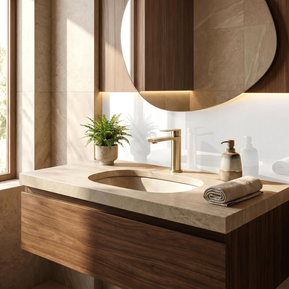 Waschbeckenarmatur Rea Hunter Brush Gold Low