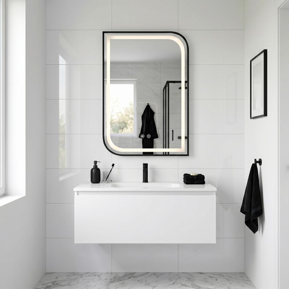 Lustro ścienne LED ZONE 70X50 Czarne