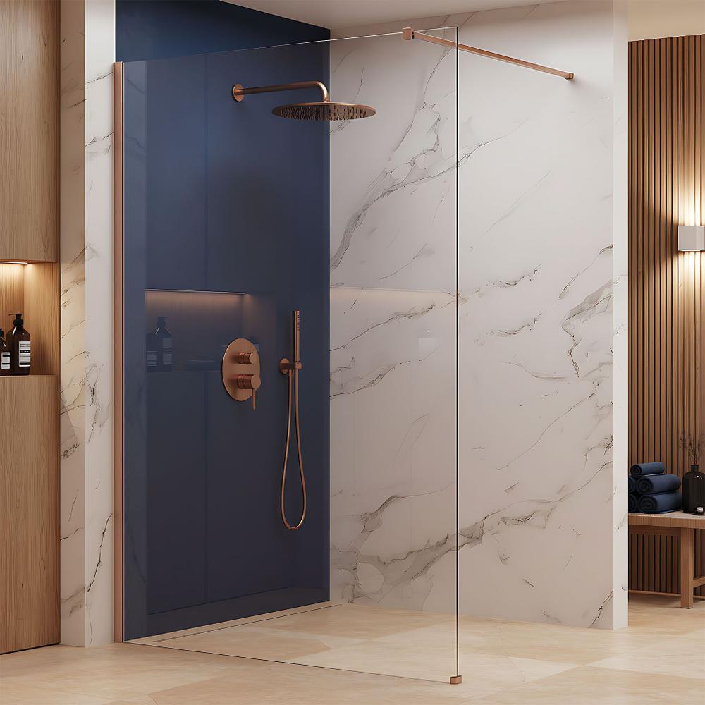 Dušo siena Rea Flexi Transparent / Brush Copper 120