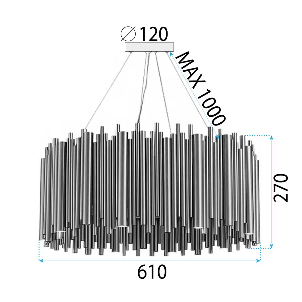 Goldene Deckenlampe APP1560-12CP