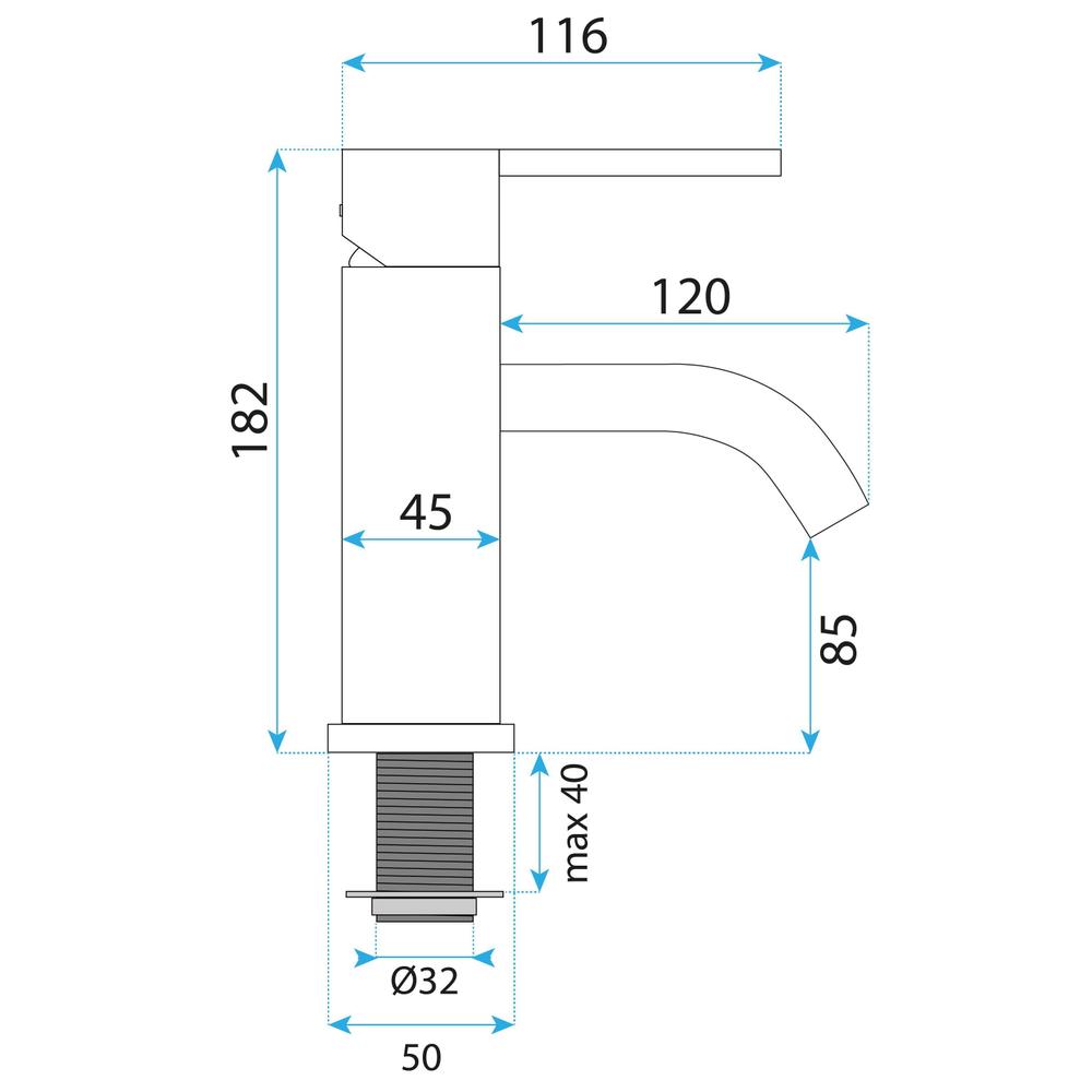 Bathroom faucet Rea Foster Brush Copper