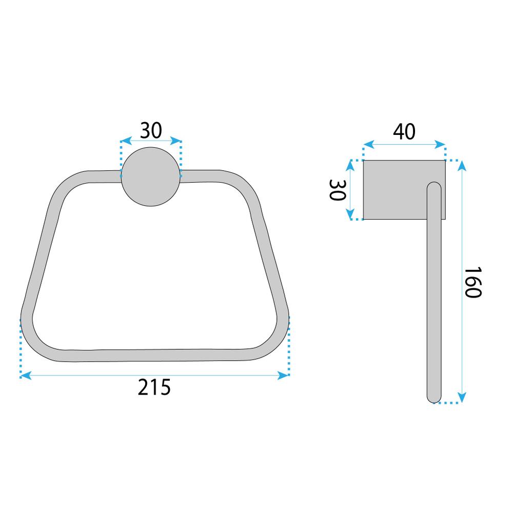 Wieszak łazienkowy Tomi 5810 Nikiel Szczotkowany