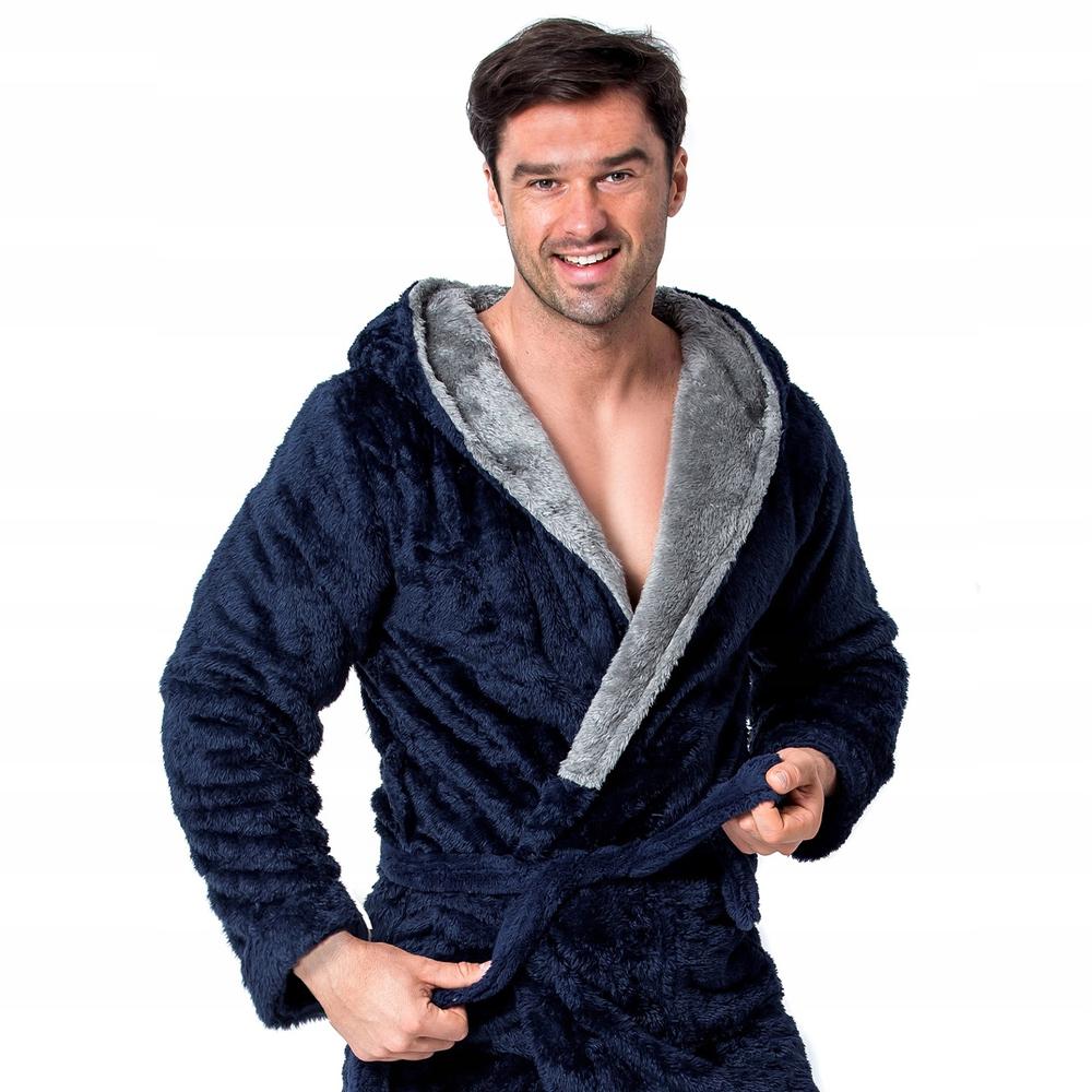 Bathrobe Jordan Navy-Grey Men L