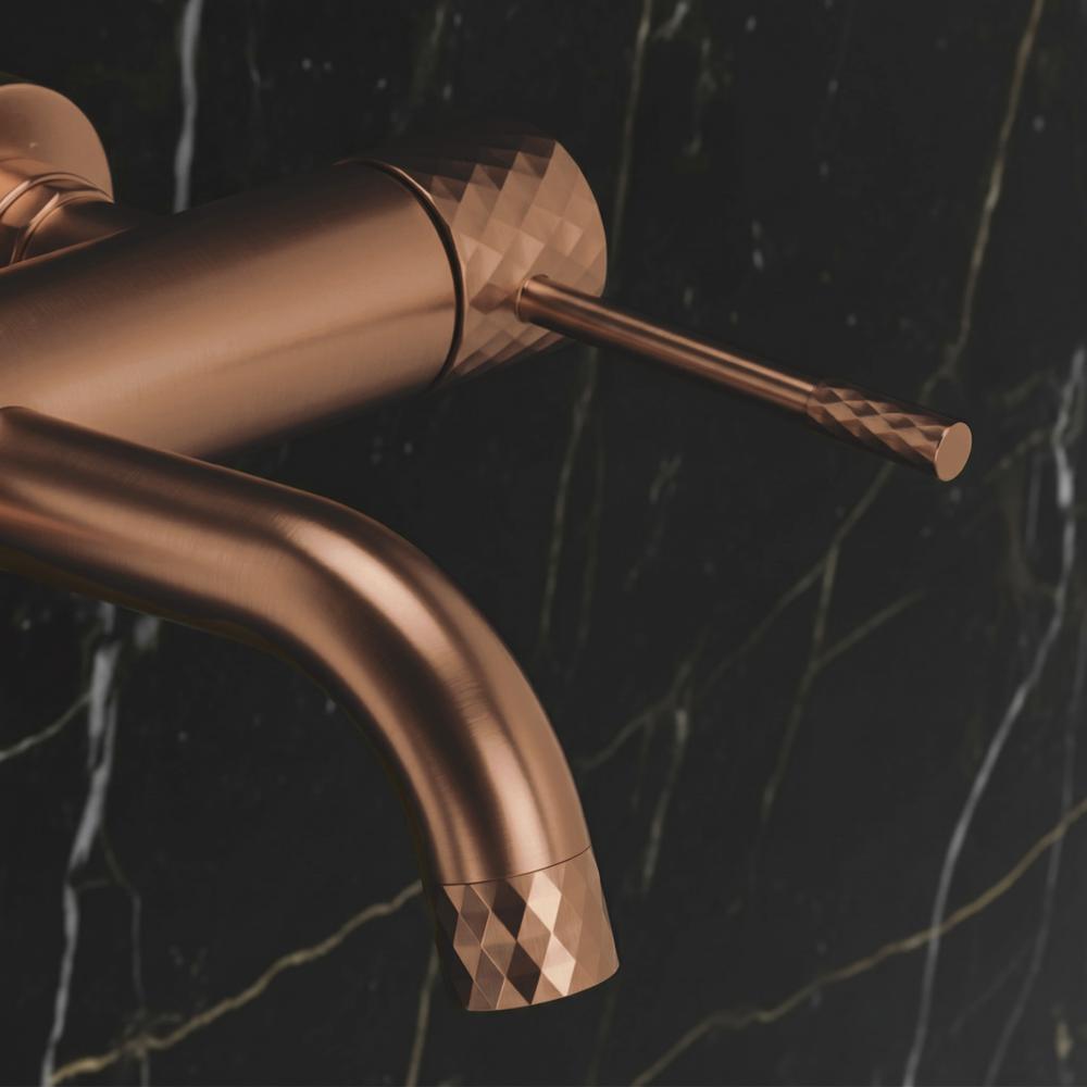 Bathroom faucet Rea Lungo Diamond Brush Copper