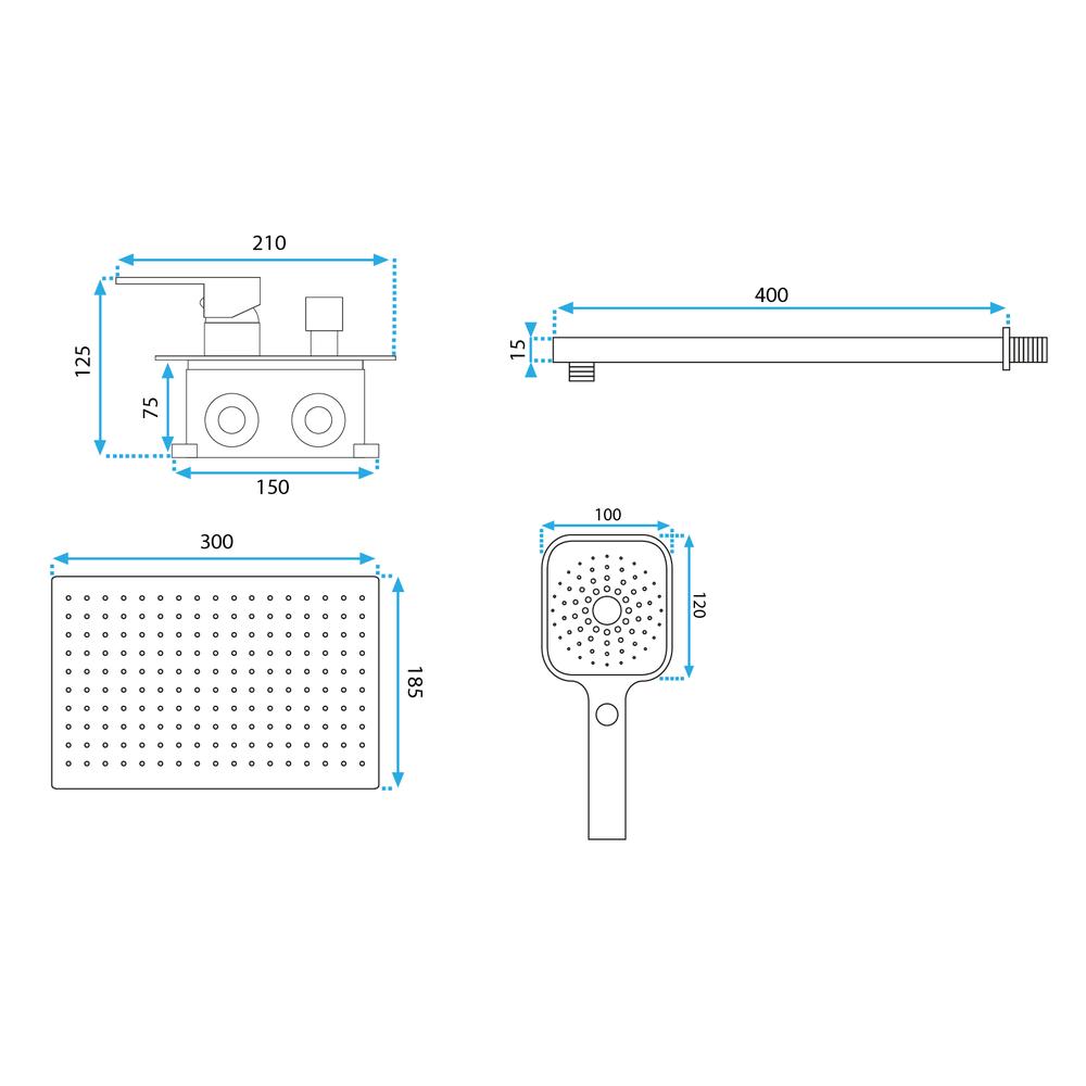 REA MOBY KONKROODUD DUŠIKOMPLEKT Harjatud kuld