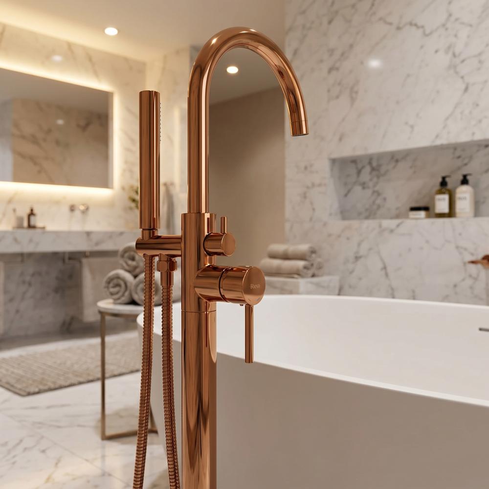 Frei stehende Armatur Rea Lungo Copper