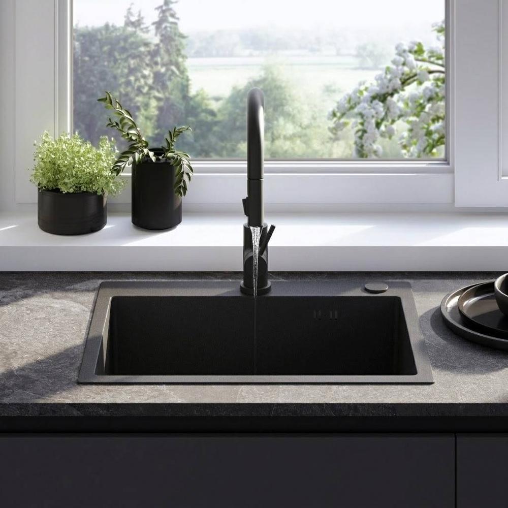 Стальная мойка для кухни Liam Black