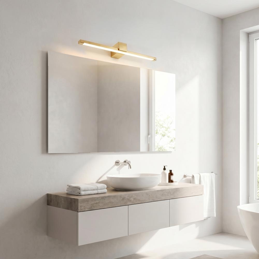 Koupelnové nástěnné LED svítidlo SWE044-1W 60cm GOLD