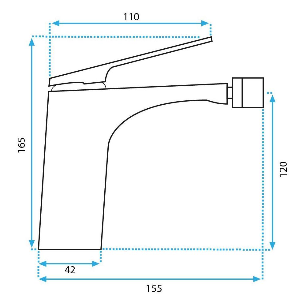 Bateria bidetowa Rea AVALON CZARNA