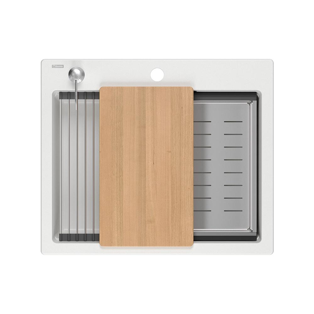 гранитная мойка KURT 110 WORKSTATION White