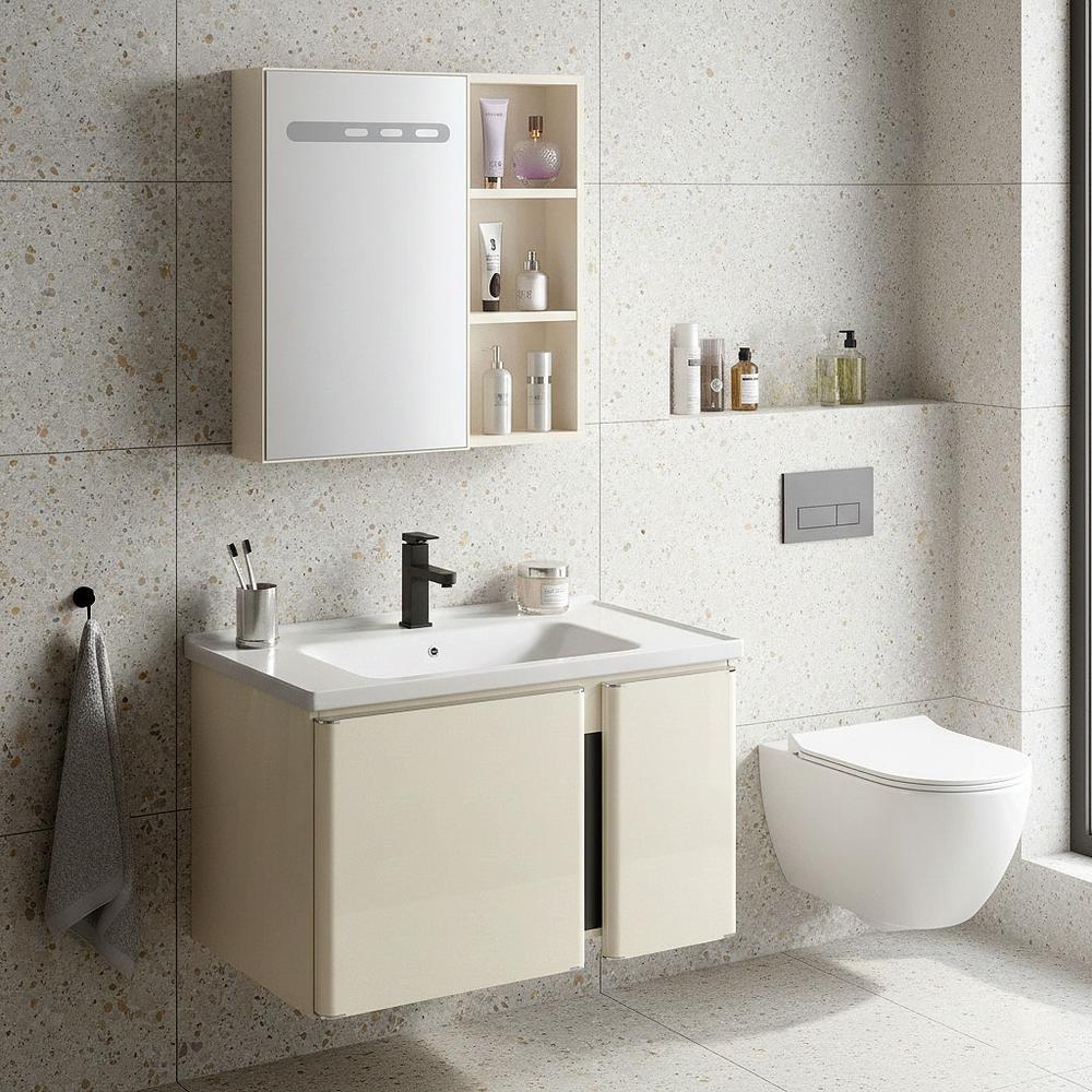 Set di mobili da bagno con lavabo Tula 60cm Beige
