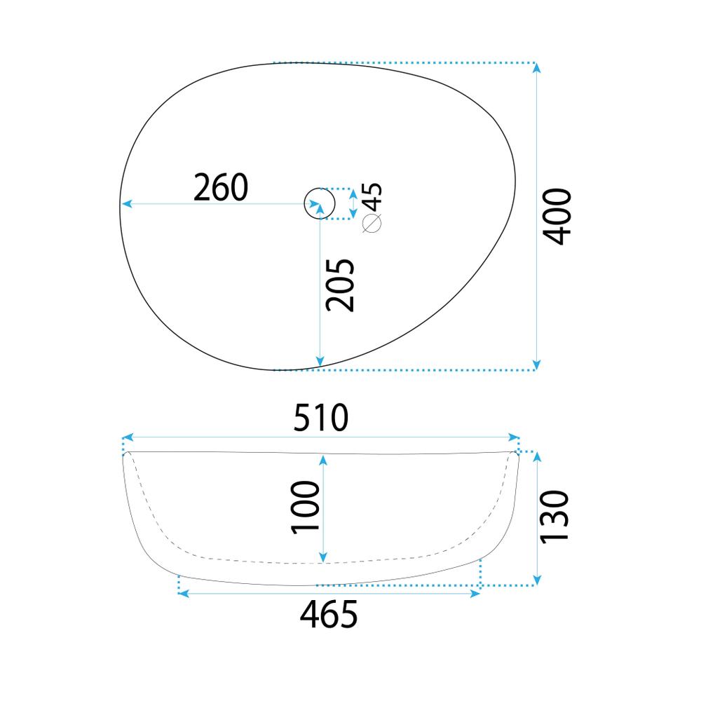 Umywalka nablatowa REA VANILA