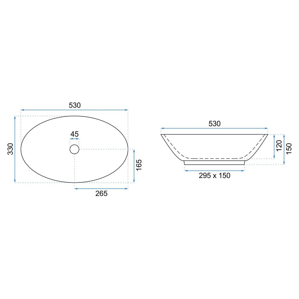 Nadgradni umivaonik Pamela Black Marble Shiny
