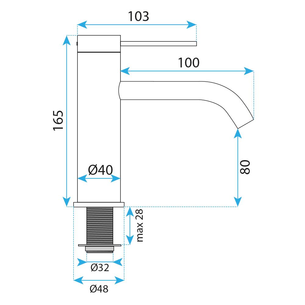 Bathroom faucet Rea Rivo Titan