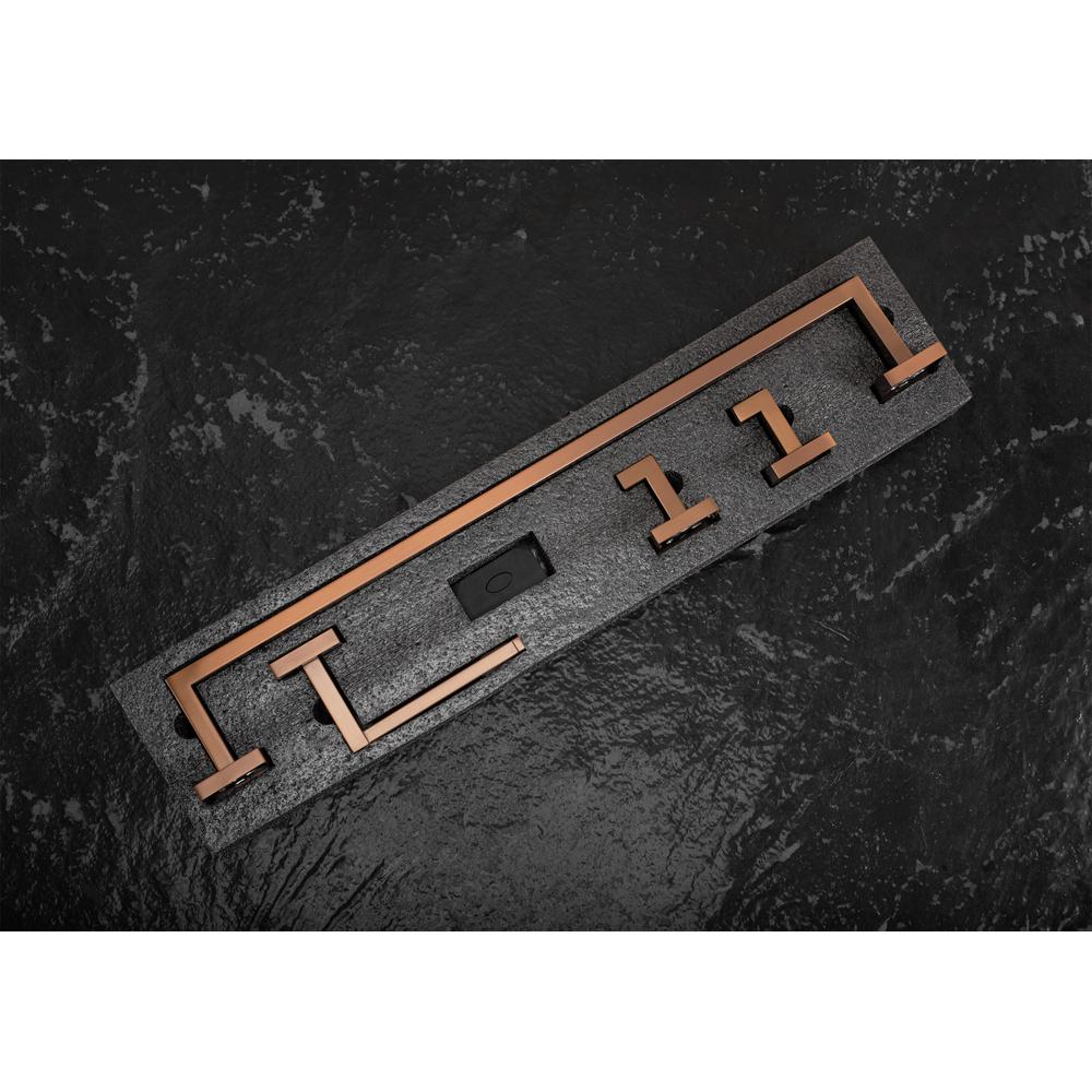 Kylpyhuonetarvikesetti Rio Brush Copper 4 osaa
