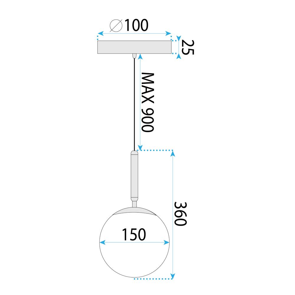 GLASKUGEL HÄNGELEUCHTE G108-1W GOLD E27