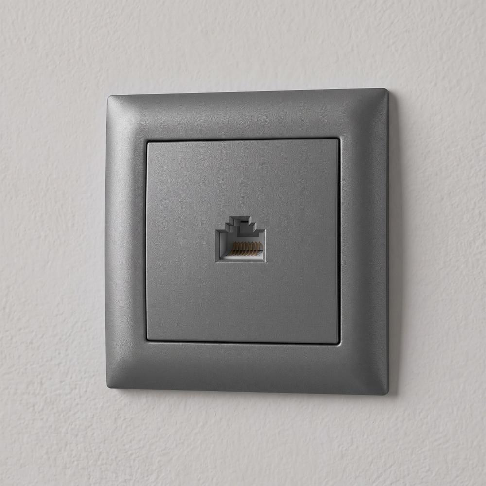 Gniazdo RJ45 OSTE JNH010-S Szare