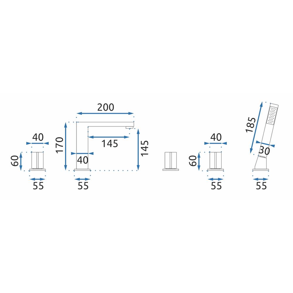 Rea ICON vannisegisti must Viie auguga vannisegisti