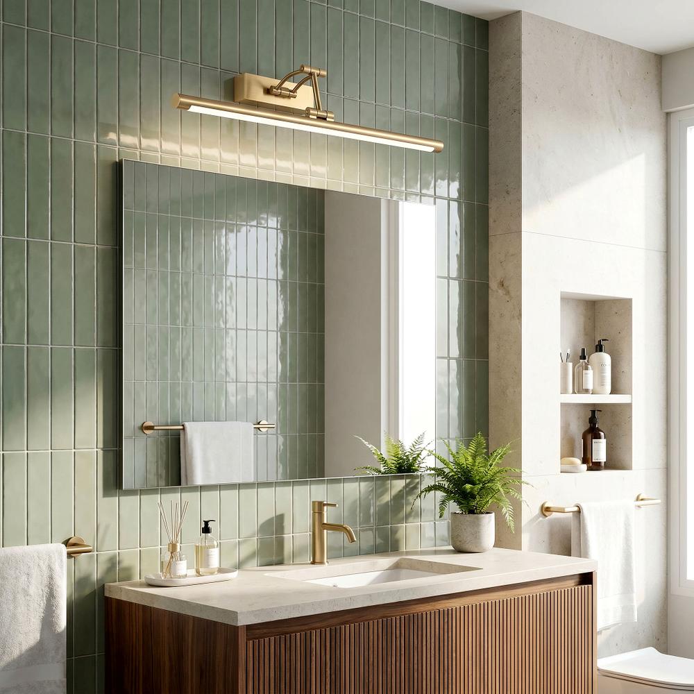 Kúpeľňové nástenné LED svietidlo SWE023-1W 60cm Brush Gold