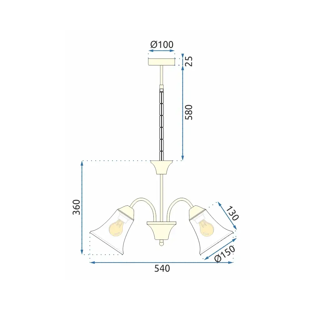 Hängelampe Vintage APP960-5CP CHROM