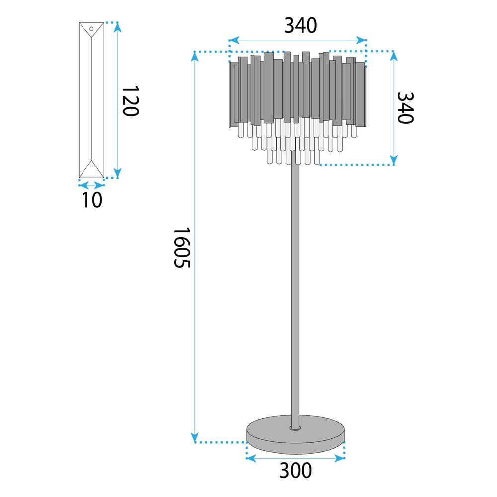 Lampa Stojąca Podłogowa APP1717-3F Złota