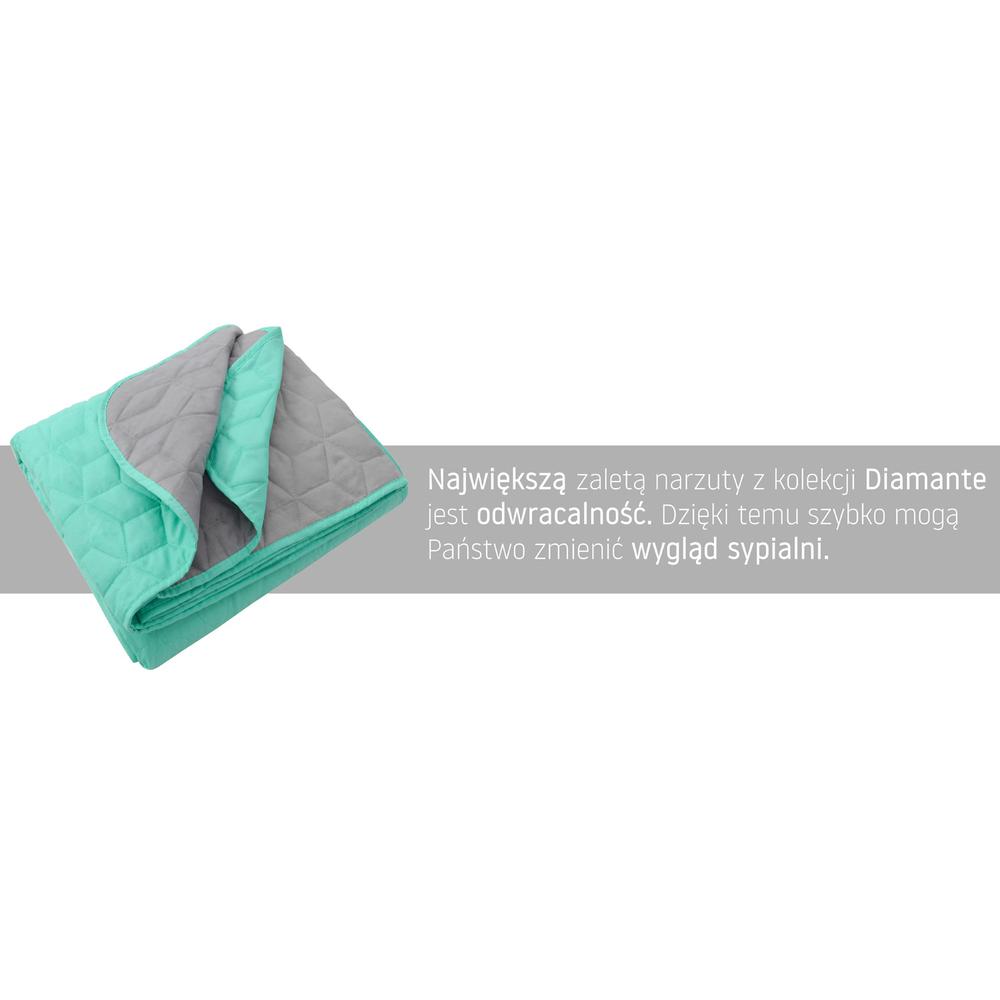 Narzuta dwustronna pikowana Diamante Black / White