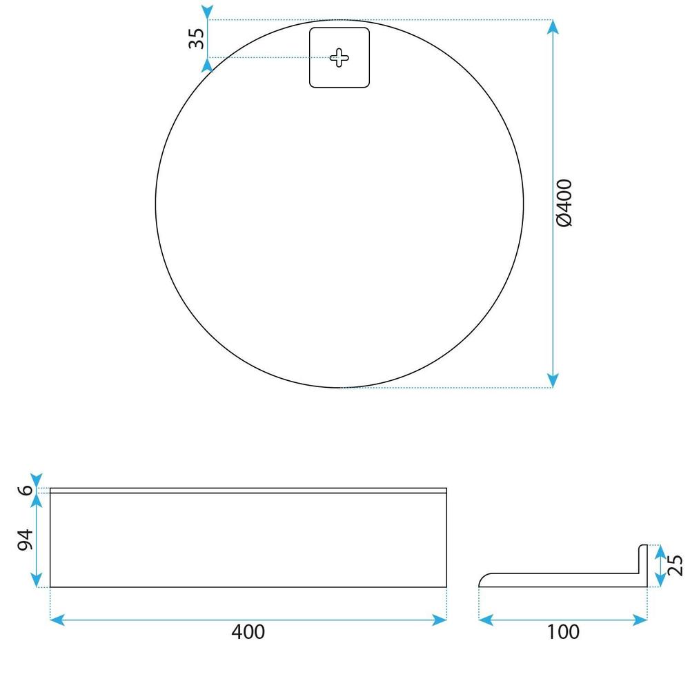 Ensemble de meubles de salle de bain Molly 40cm Beige meuble avec lavabo + miroir + étagère