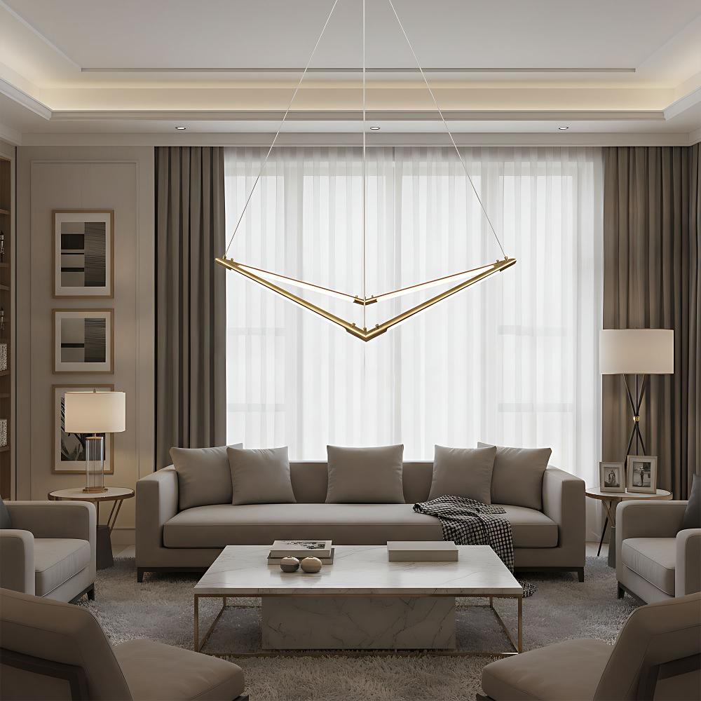 Люстра LED APP1776-CP Brush Gold