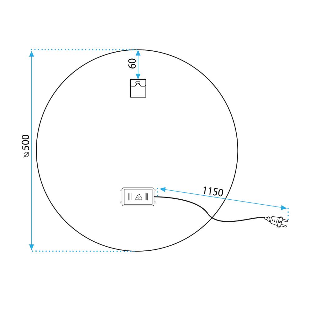 LED Sienas spogulis 50cm FFJ50