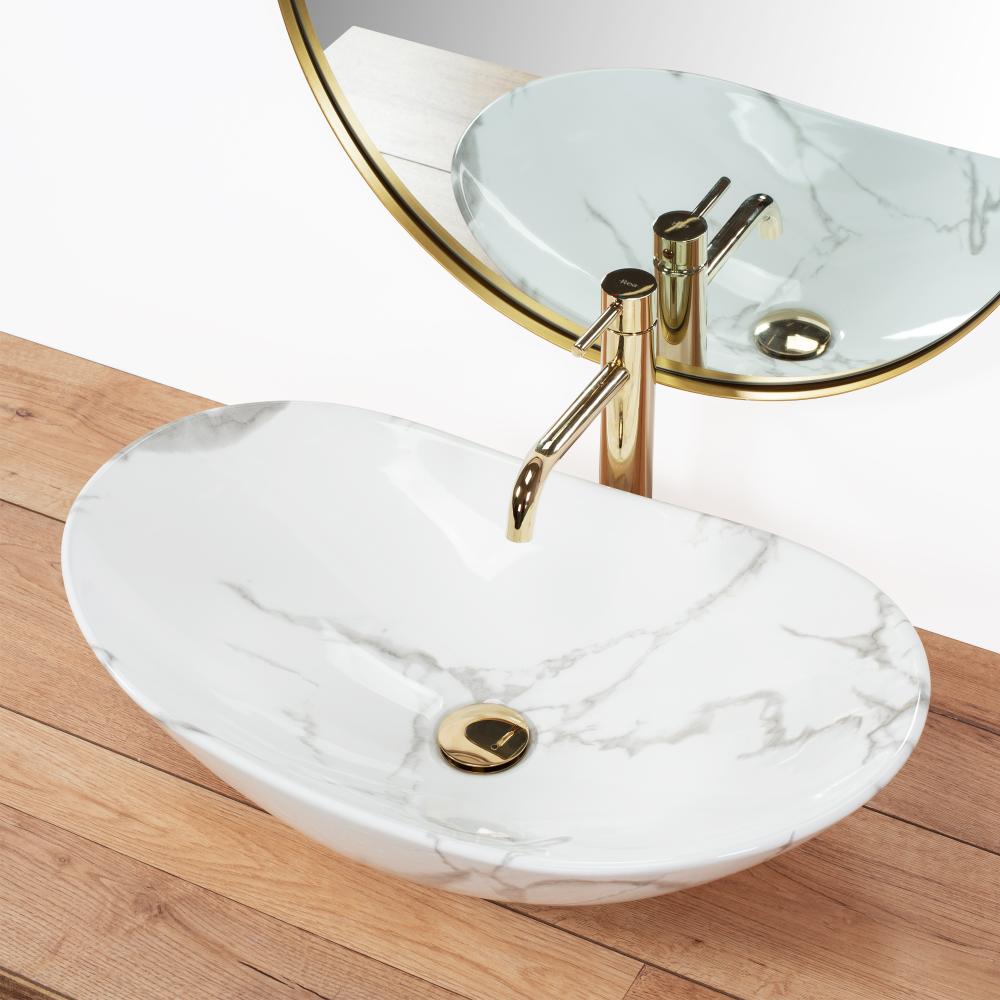 Umyvadlo na desku REA Royal Marmo Shiny