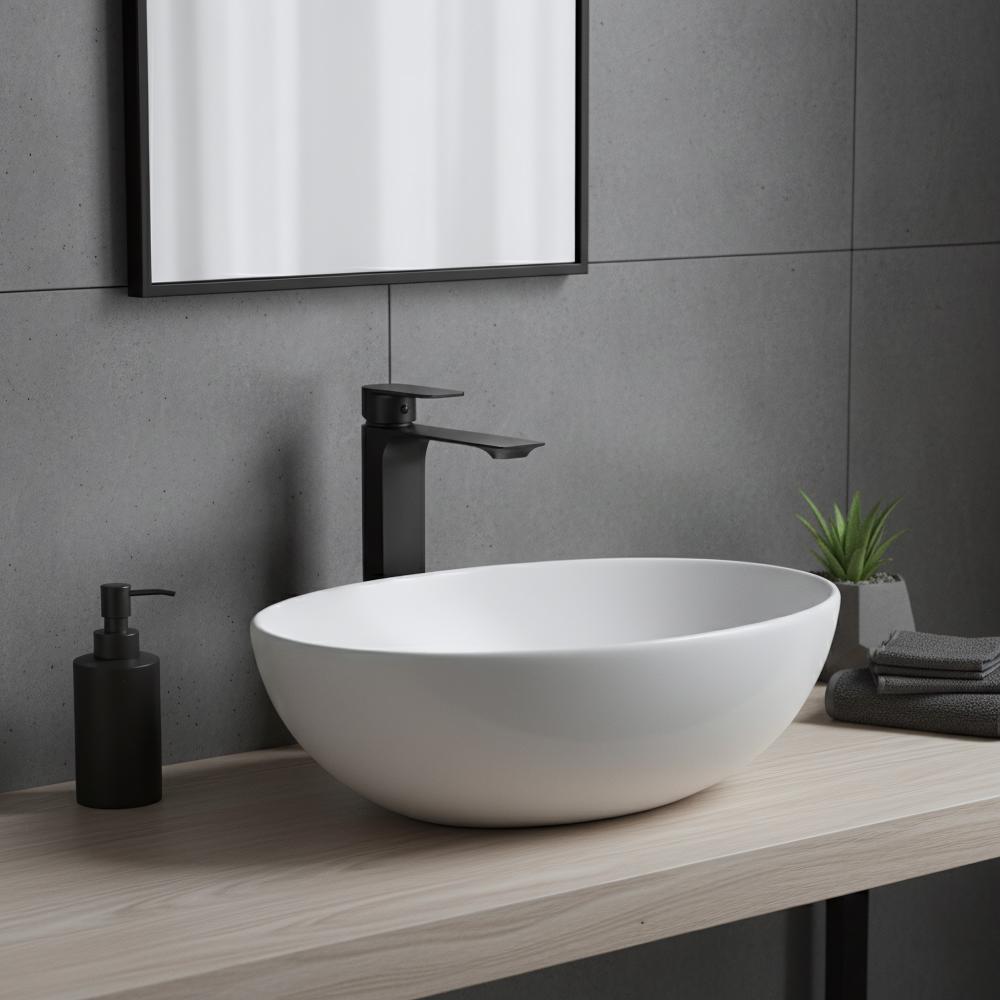 Rea Urban Black Visoka slavina za umivaonik