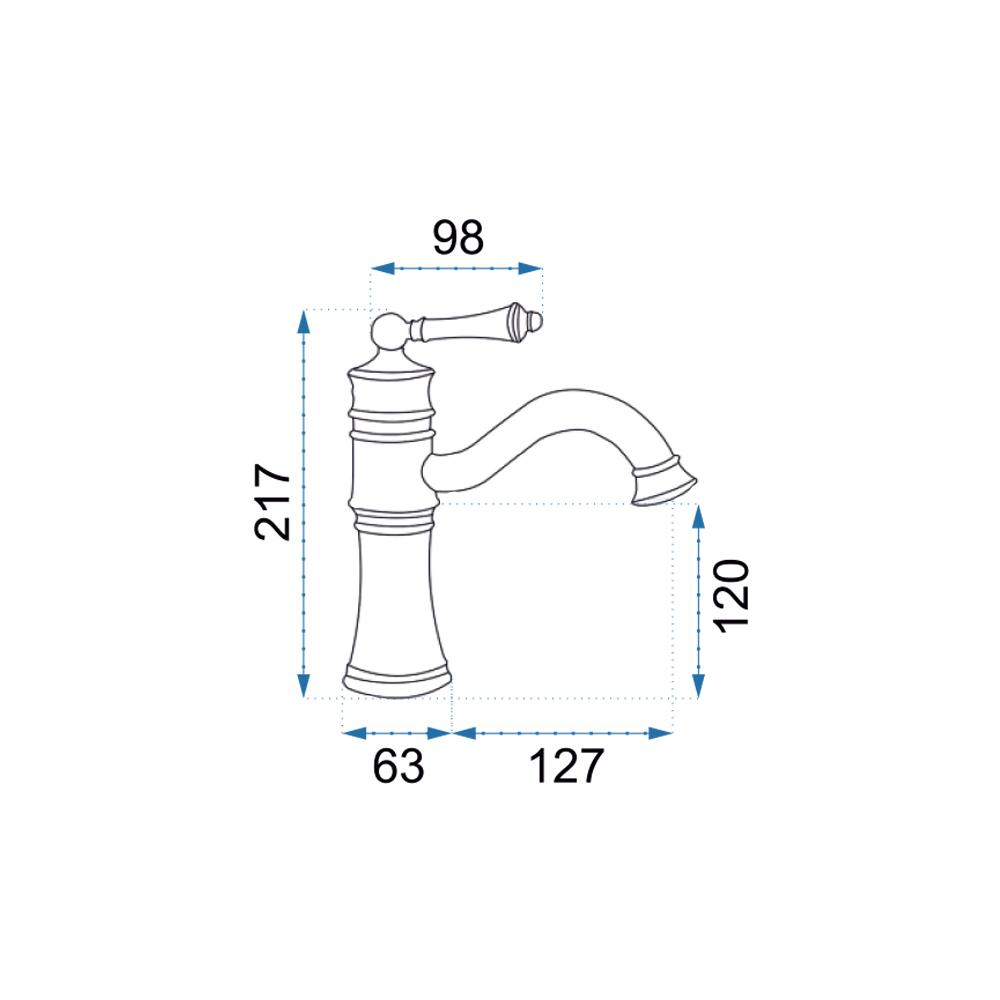 Rubinetto da bagno Rea Vintage Old Black Low