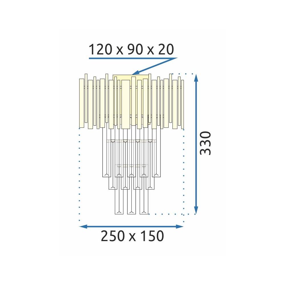 Wandlampe Gold 312357