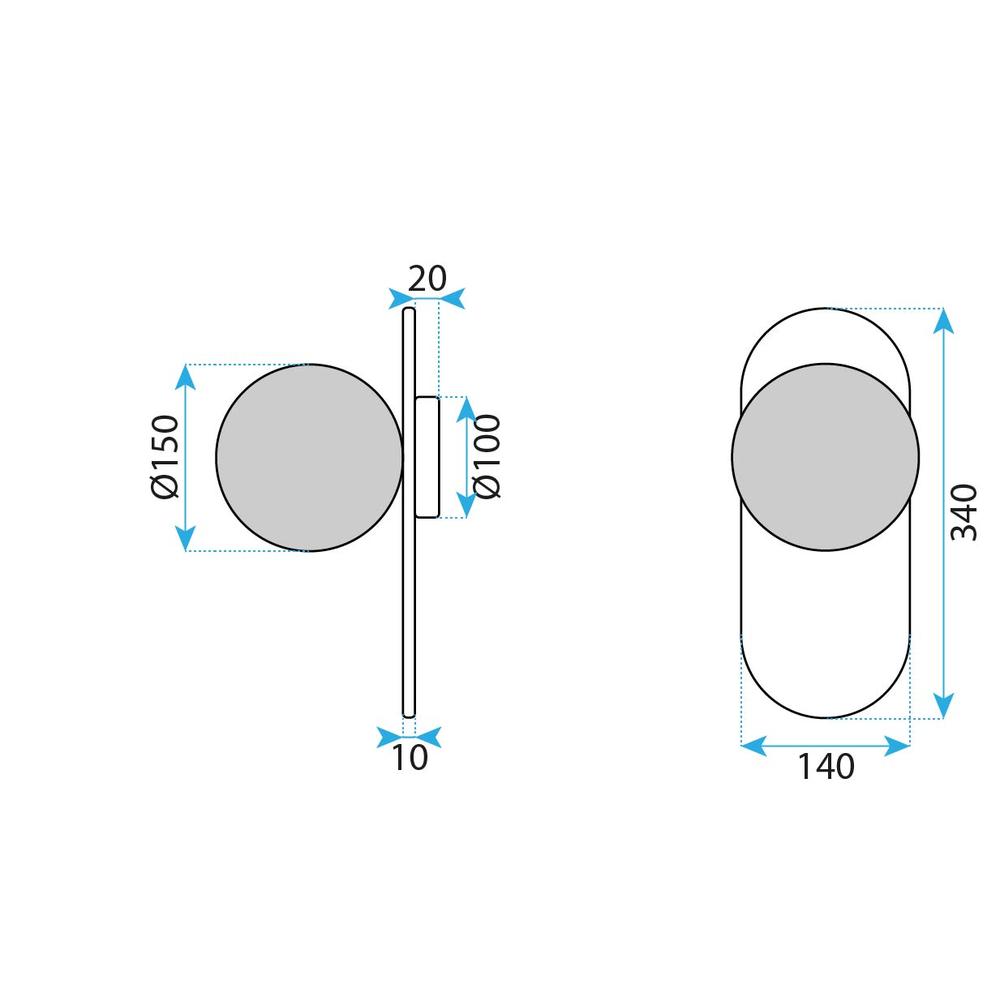 Wandlampe APP1756-1W BRUSH GOLD WHITE