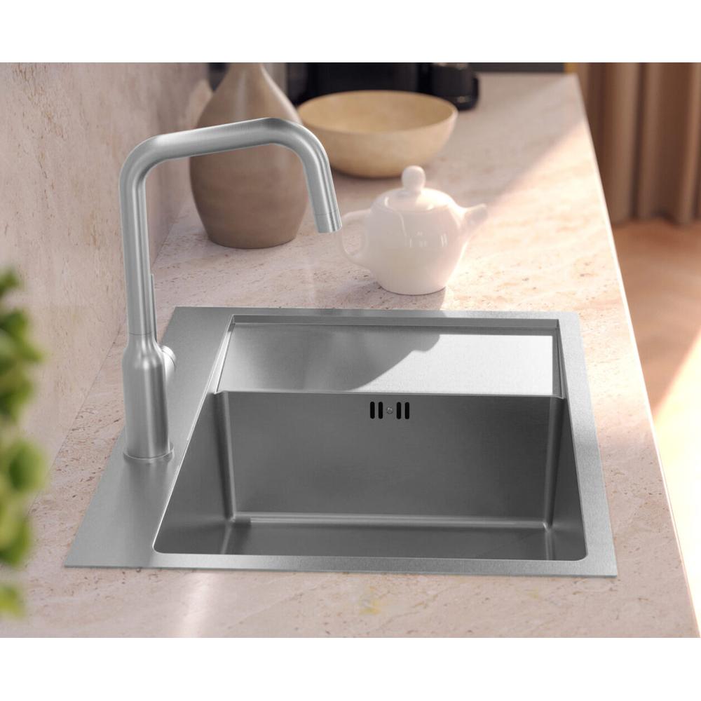 Stainless steel sink RUSSEL 116 BRUSH NICKEL