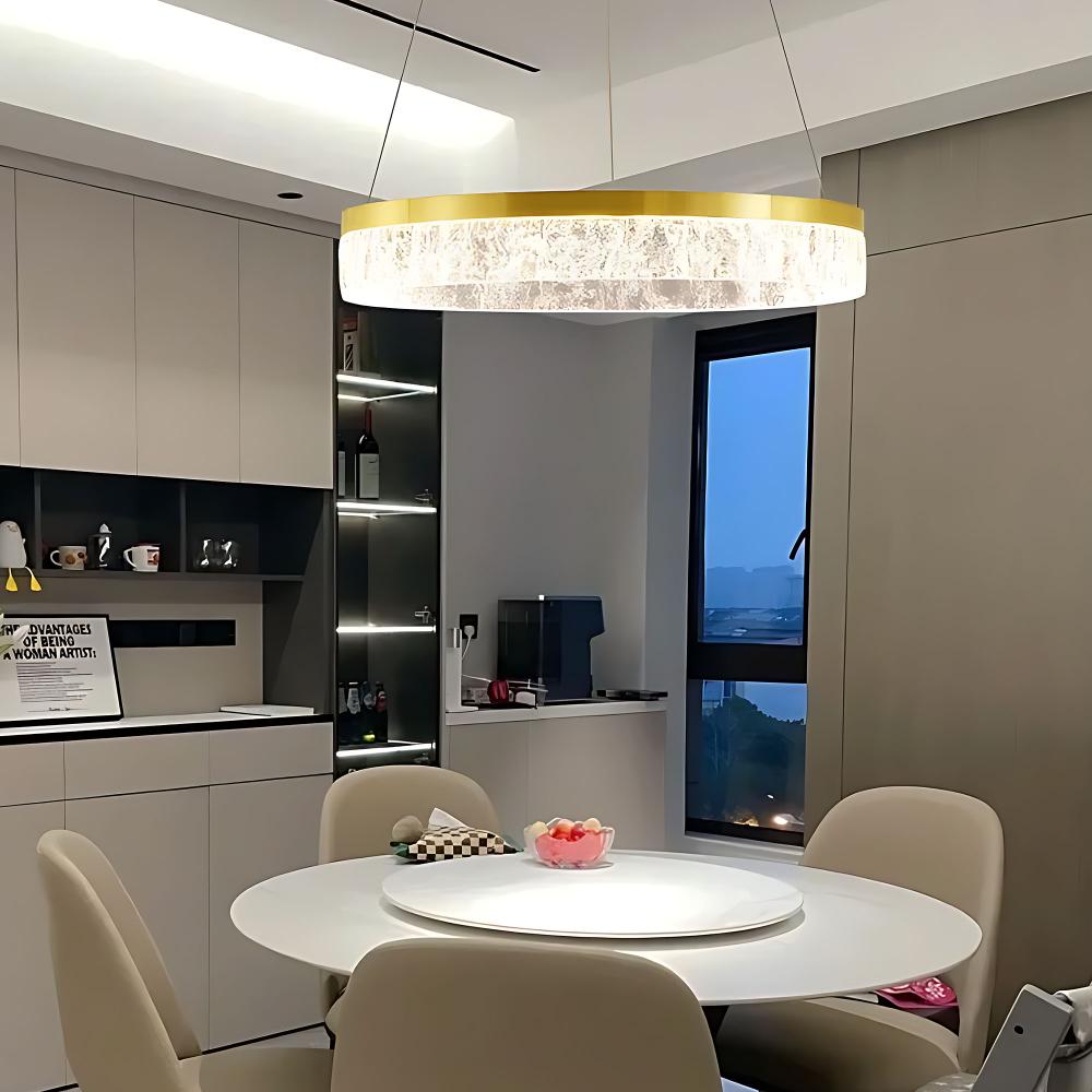 Lampa wisząca LHJ046-CP 50 cm ZŁOTA