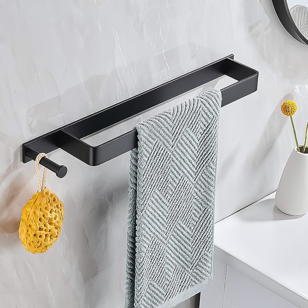 Yksivartinen kylpyhuoneripustin Black