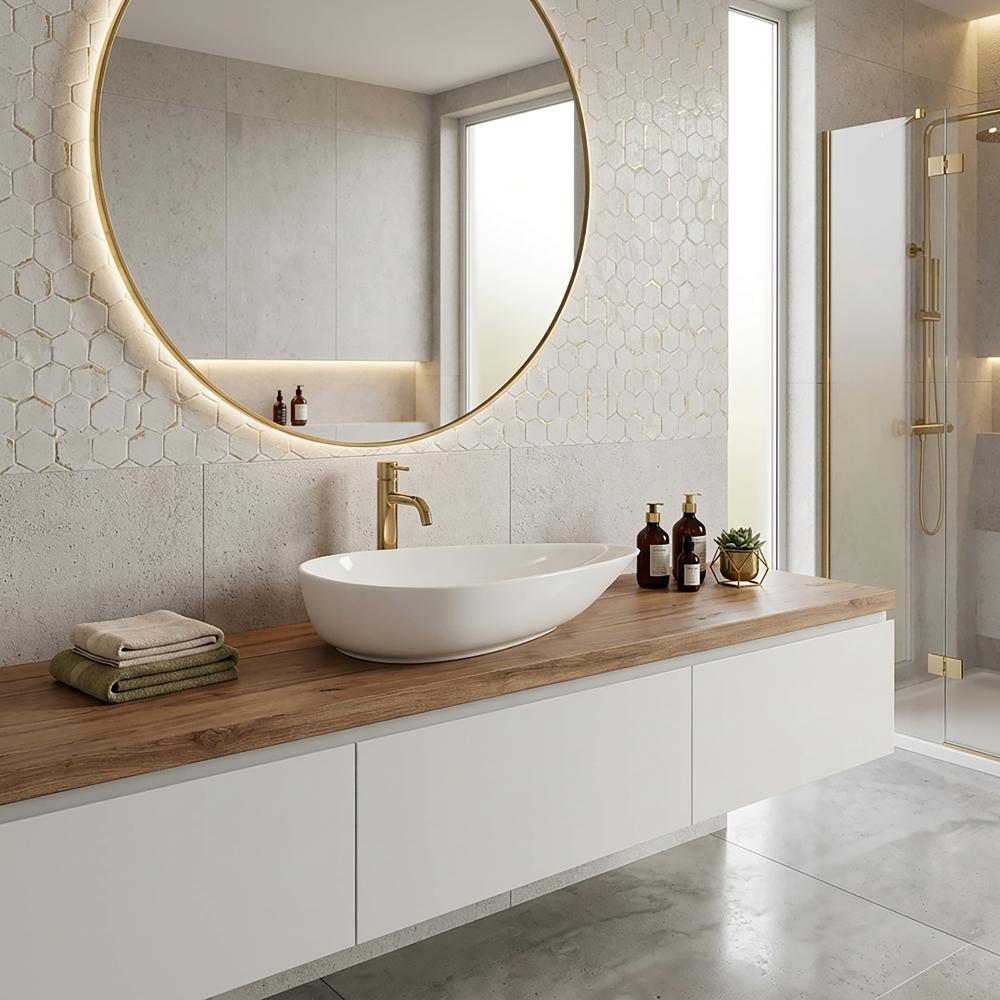 Πάγκος νιπτήρας Rea Greta 65 x 40 x 13 cm