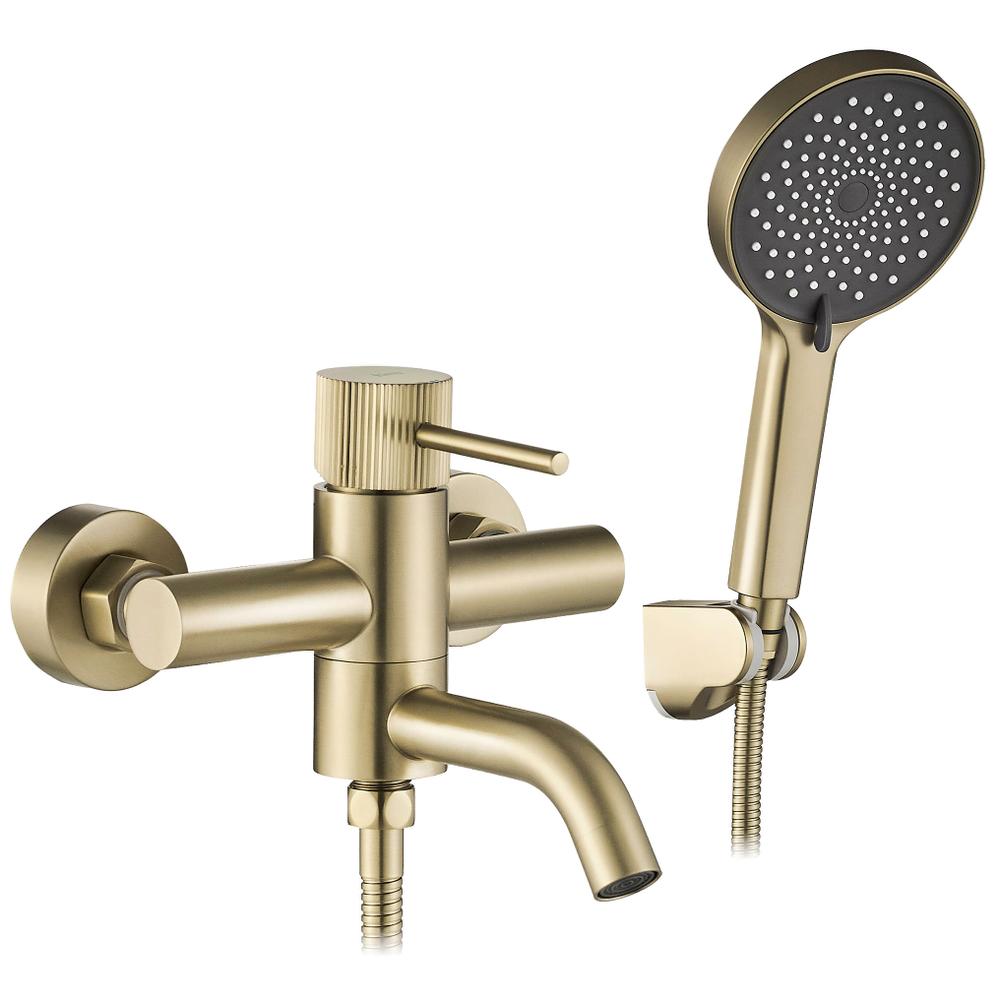 Vanová baterie Rea Lungo Stripe Gold  Brush