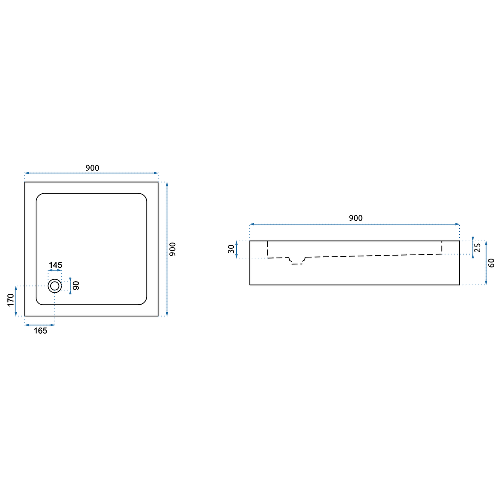 Shower enclosure Rea Punto 90x90