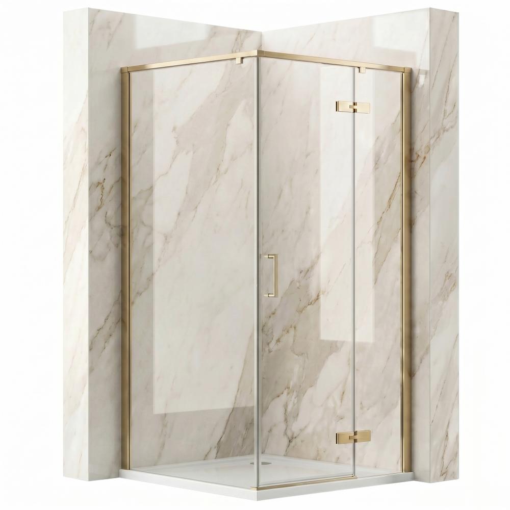 Shower enclosure Rea Bruno 90x90 Brush Gold