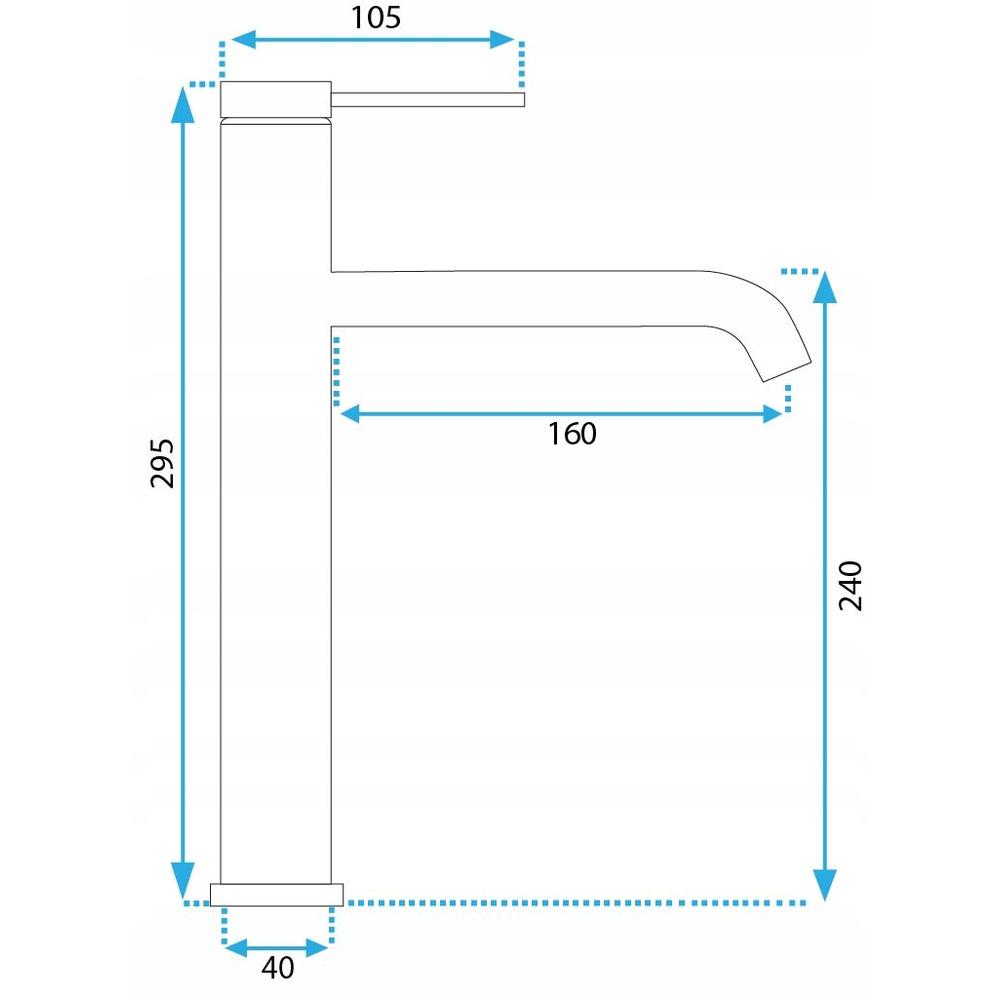 Смеситель Rea CLIF Brush Copper HIGH