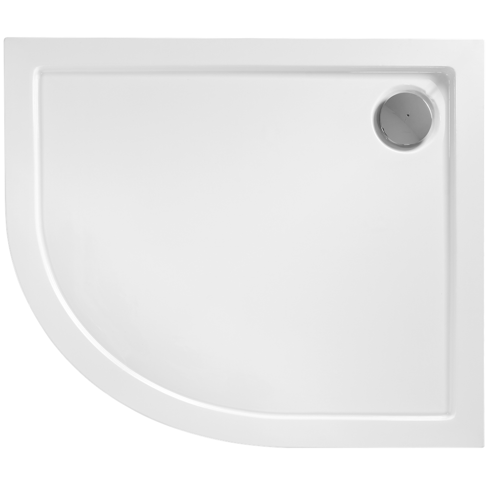 Cabine de douche REA Look Black 80x100 + Receveur de douche Look White