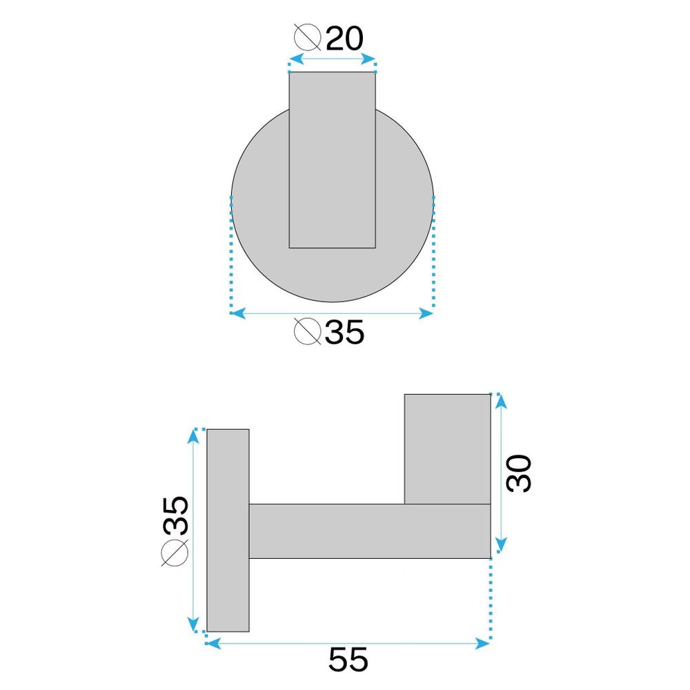 Bathroom hook 39104 ORI Titan