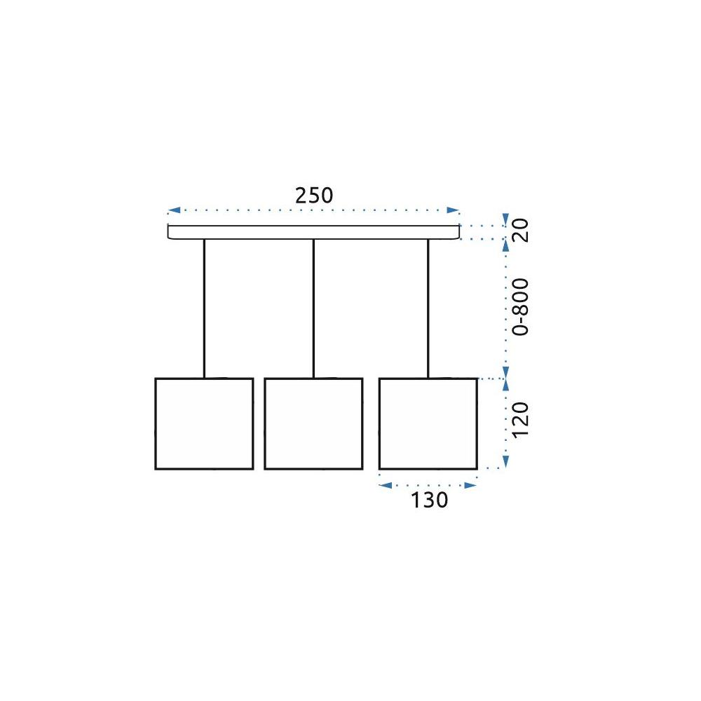 Deckenlampe Kristall Silver APP510-3CPR