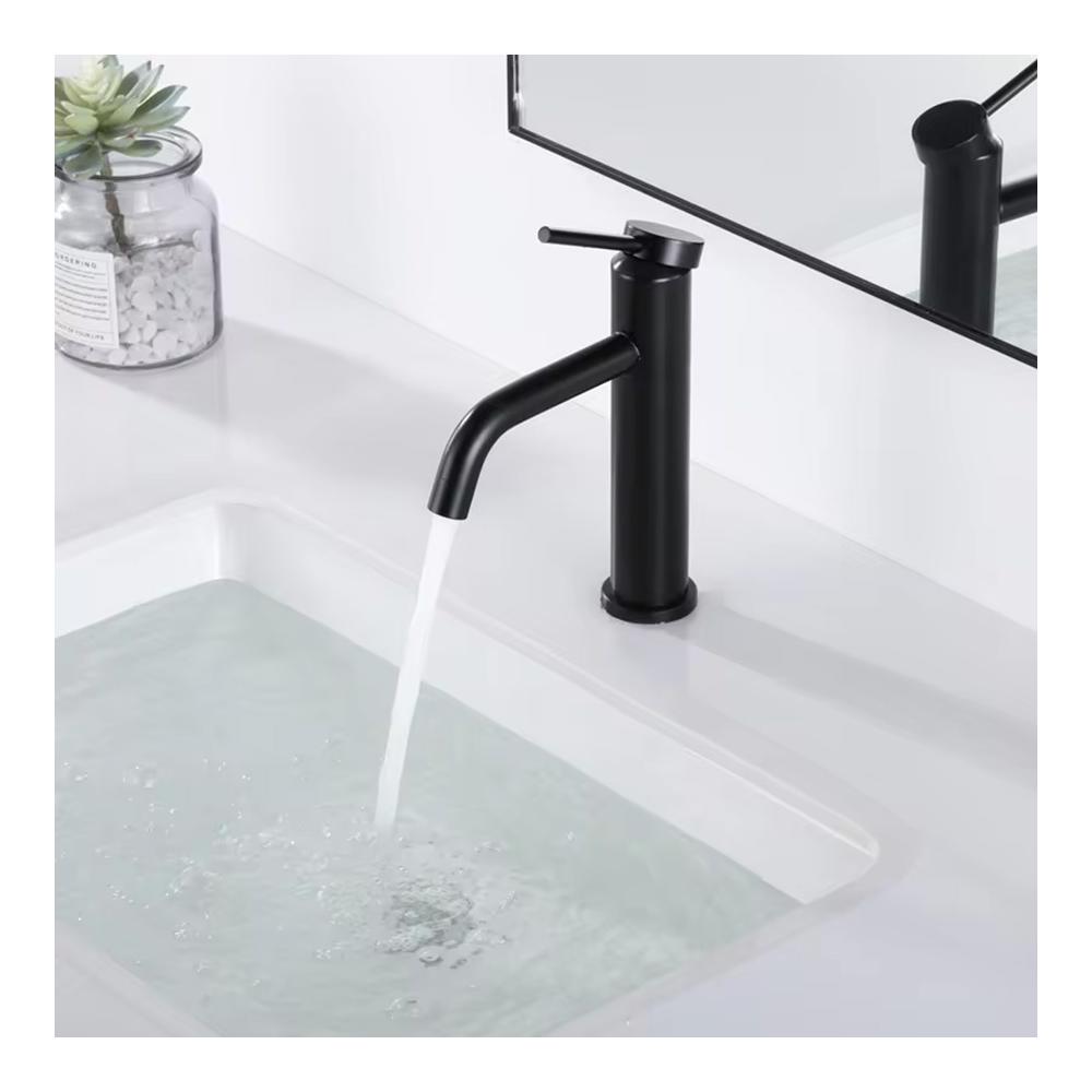 Bateria umywalkowa REA CLIF CZARNA NISKA