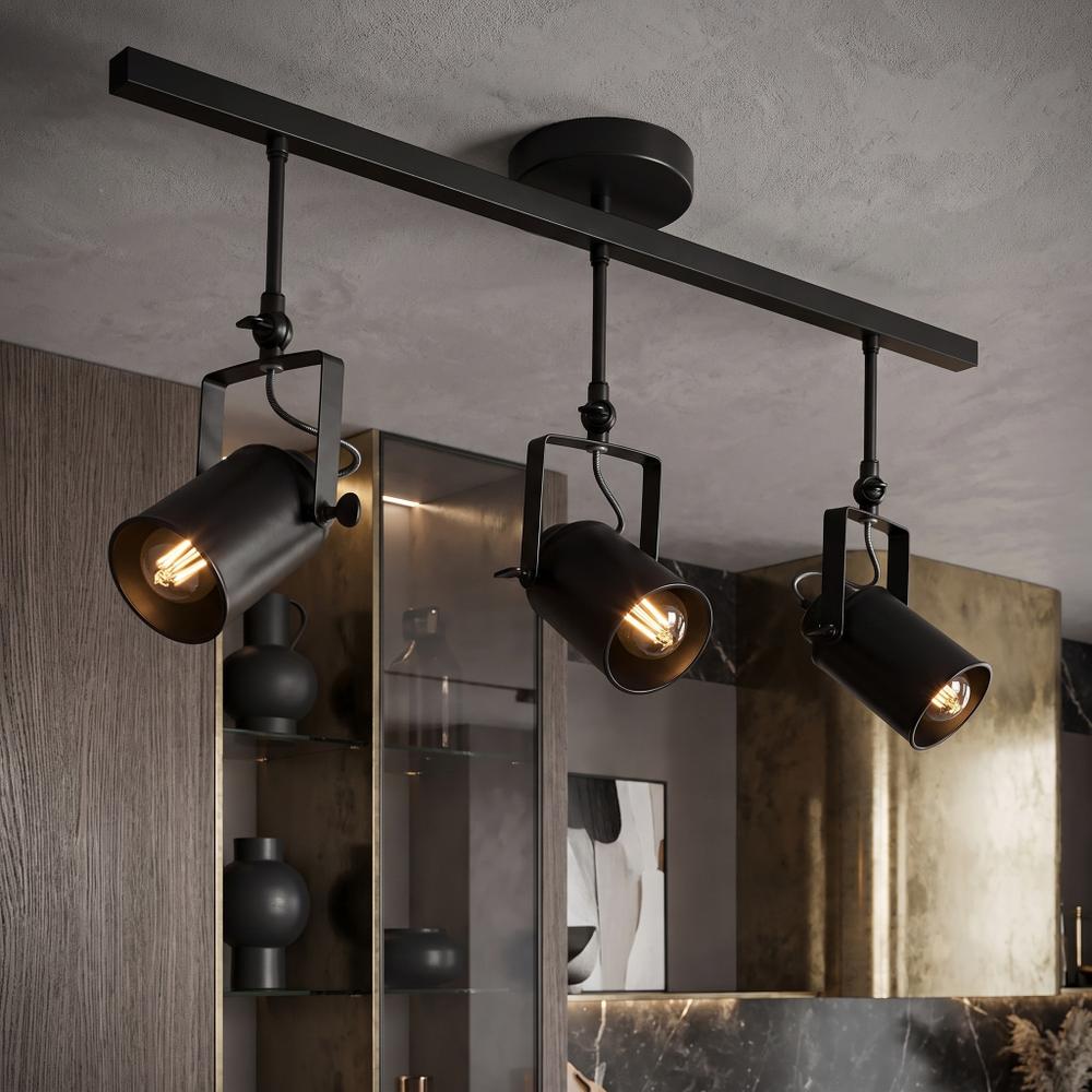 Lampa sufitowa reflektor APP487-3C czarna